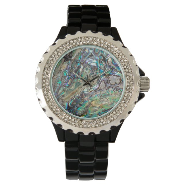 Queen paua Muschel Armbanduhr (Vorderseite)