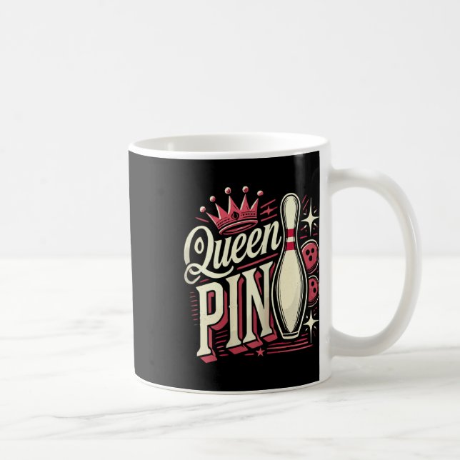 Queen Pin Shirt Bowler Bowling League For Bowling  Kaffeetasse (Rechts)