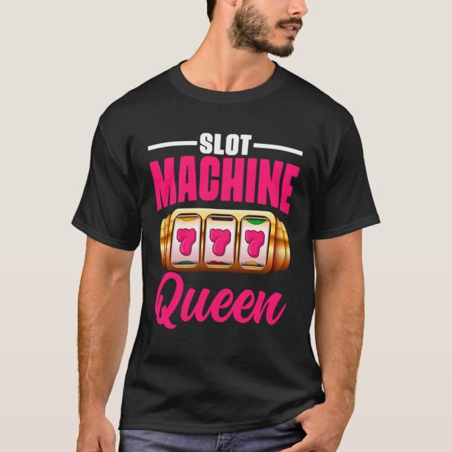Queen Poker Player Casino Gambling Poker Cards Gam T-Shirt (Vorderseite)