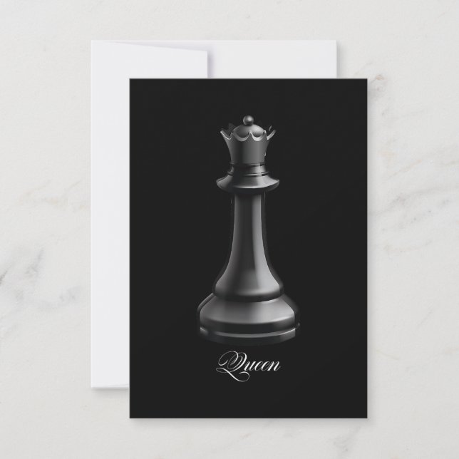 Queen Schach Piece Halloween Kostümschach Lover Einladung (Vorderseite)