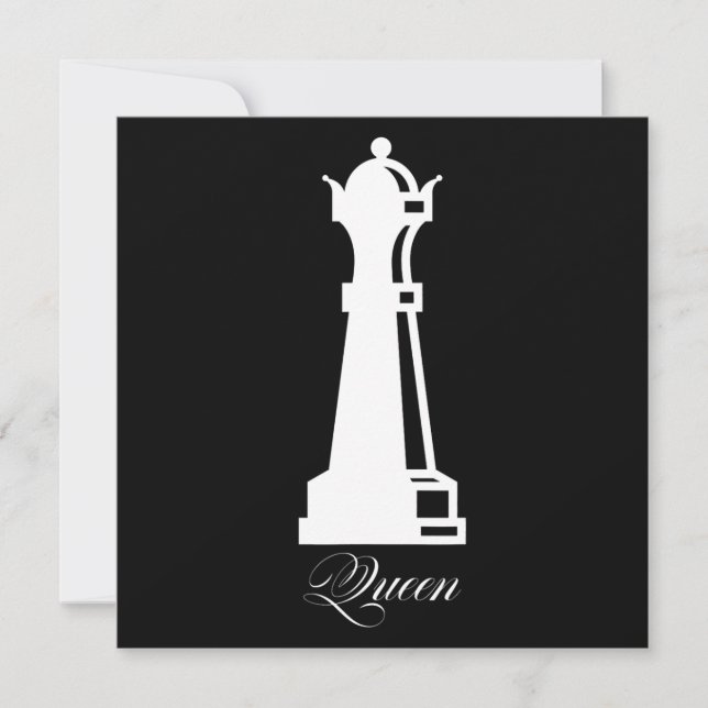 Queen Schach Piece Halloween Kostümschach Lover Einladung (Vorderseite)