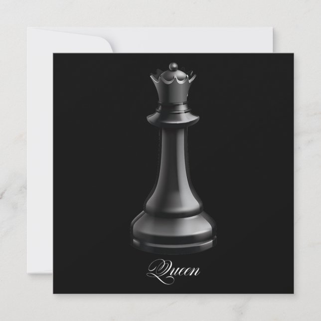 Queen Schach Piece Halloween Kostümschach Lover Einladung (Vorderseite)