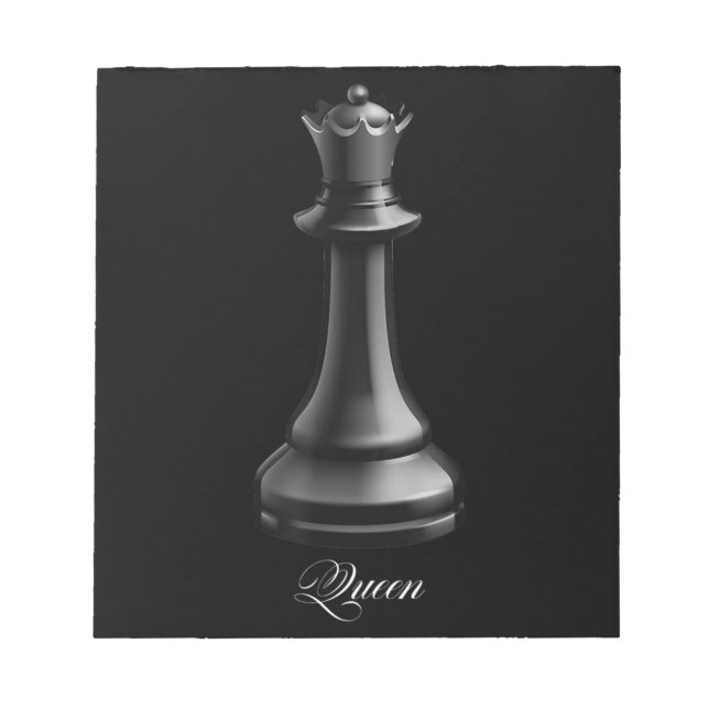 Queen Schach Piece Halloween Kostümschach Lover Notizblock (Vorderseite)