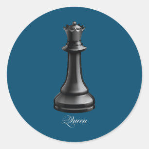 Queen Schach Piece Halloween Kostümschach Lover Runder Aufkleber
