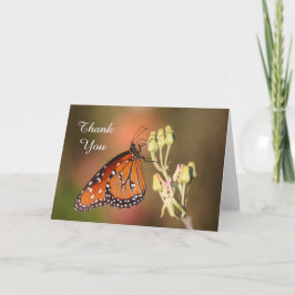 Queen-Schmetterling auf einem Zweig,Danke Dankeskarte