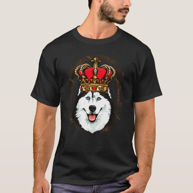 Queen Siberian Husky Dog T-Shirt (Vorderseite)