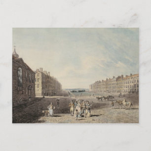 Queen Square, London, 1786 (w/c und Pen und Tinte Postkarte