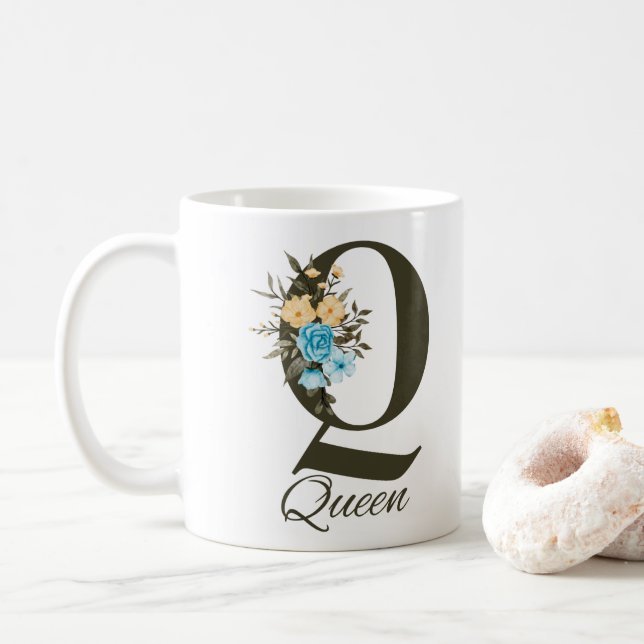 Queen Tasse - Elegantes Typografie-Designgeschenk  (Mit Donut)