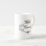 "Queen" Tiara China Tasse<br><div class="desc">Weitere Designs und Produkte von Lady Denise unter www.zazzle.com/LadyDenise</div>