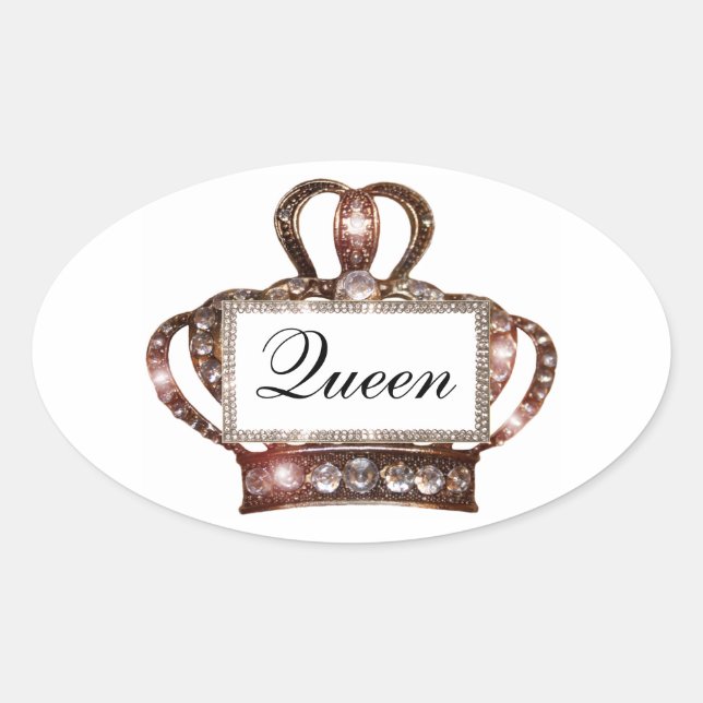 "Queen" Tiara Label Stickers (Vorderseite)