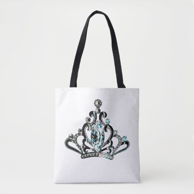 "Queen" Tiara Tote Bag Tasche (Vorderseite)