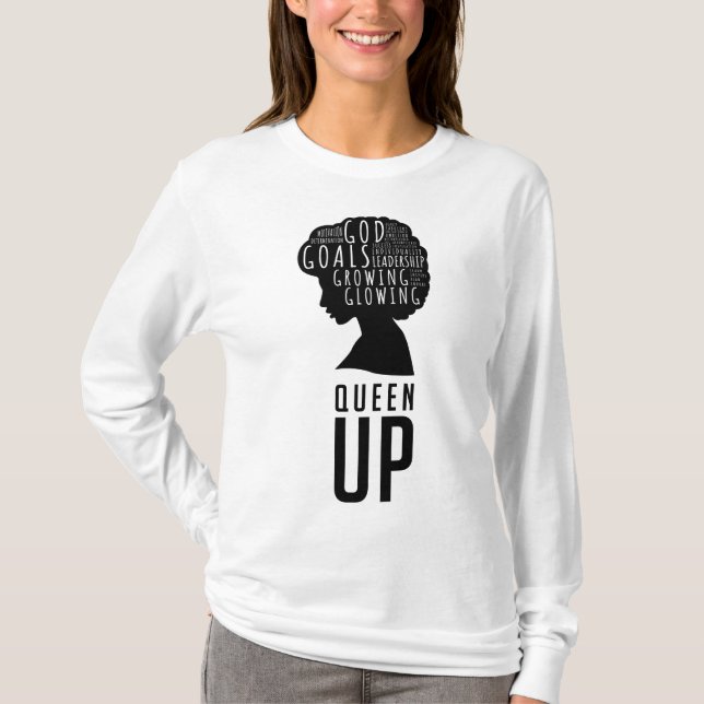 Queen Up Ladys Long Sleeve Tshirt (Vorderseite)