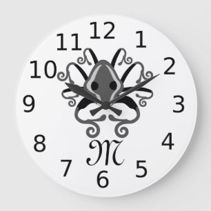 Queen Victoria Black Kraken Große Wanduhr
