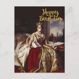 QUEEN VICTORIA BLUTET EIN PINKBUBBEL GUM POSTKARTE