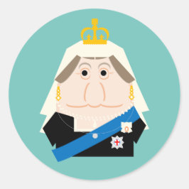 Queen Victoria Runder Aufkleber
