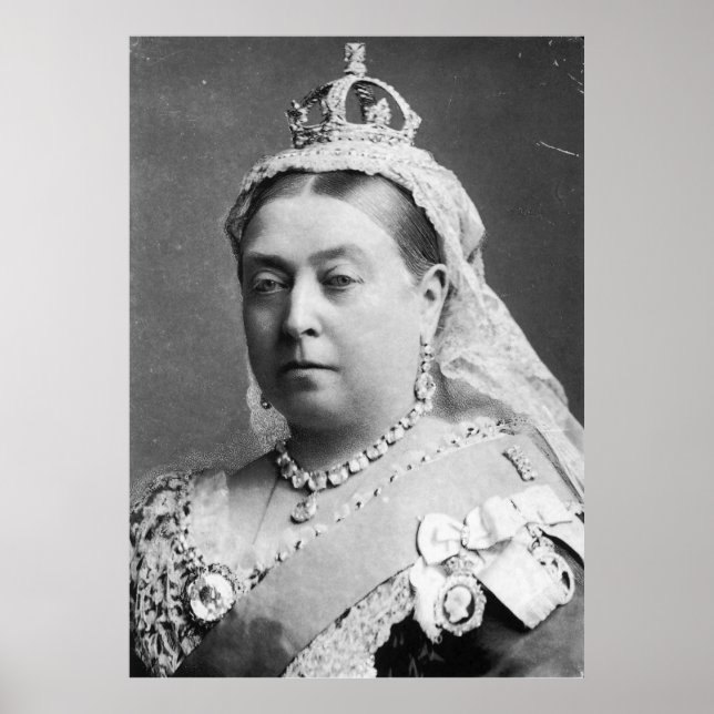 Queen Victoria von Alexander Bassano Poster (Vorne)
