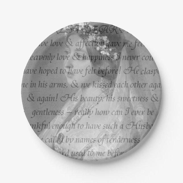 Queen Victoria Zitat Pappteller (Vorderseite)