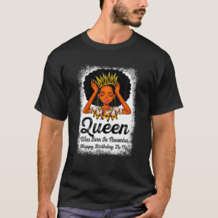 Queen war im November Geboren Happy Birthday Black T-Shirt