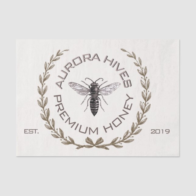 QUEEN WÄRE DEIN APIÄRISCHER KUNDE HIVE LOGO DECOUP SEIDENPAPIER (Vorderseite)
