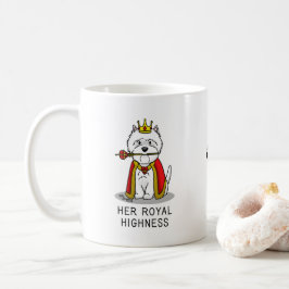 Queen Westie Dog West Highland White Terrier Kaffeetasse