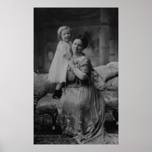 Queen Wilhelmina & Juliana, Niederlande Poster