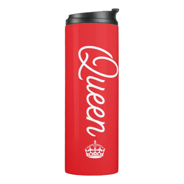 Queen With Crown Thermosbecher (Nach links gedreht)