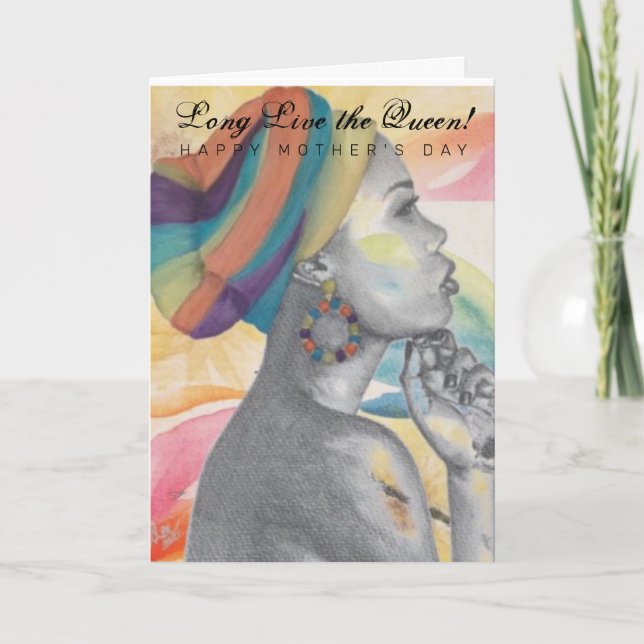 QUÉENCONFIANCE Carte de fête des mères (Devant)