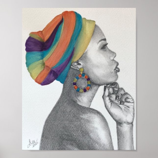 QUEENCONFIDENCE Premium Canvas Print (8x10) Poster (Vorne)