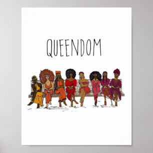 Queendom Afroamerikaner für gebildetes Starkes Bla Poster