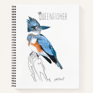 Queenfisher (Belted Kingfisher) Notizbuch