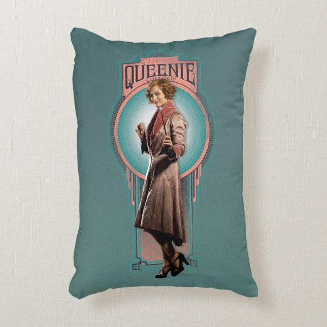 QUEENIE GOLDSTEIN™ Art-Deco-Panel Dekokissen (Vorderseite(Vertikal))