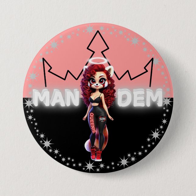 Queenie - Mandem Collection -SVBK- SILVERBCKK TTV Button (Vorderseite)