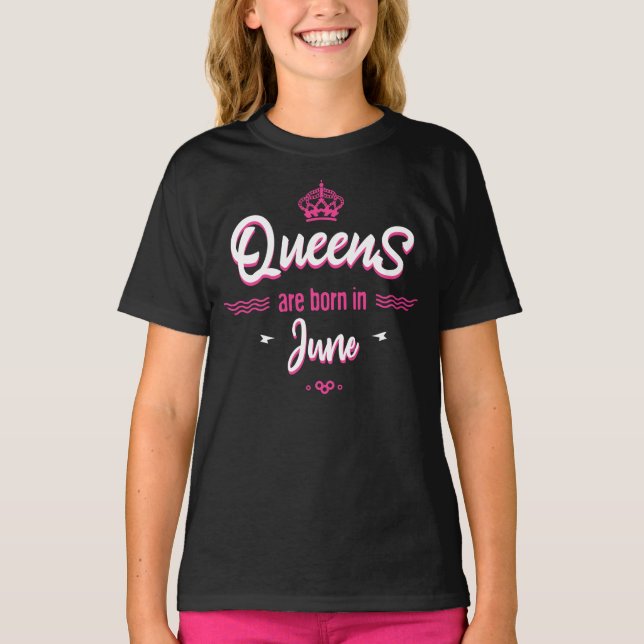 Queens are born in june T-Shirt (Vorderseite)