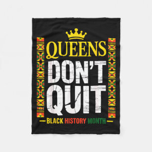 Queens Black History Queens Kente Stolz für Frauen Fleecedecke