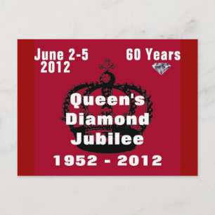 Queens Diamond Jubilee 1952-2012 Postkarte