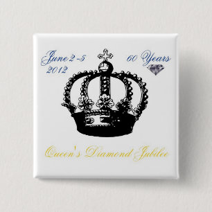 Queens Diamond Jubilee 2012 Knopf Button
