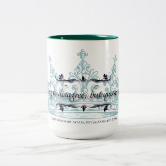 "Queens Don't Beg" Zitat-Tasse in Grün Zweifarbige Tasse