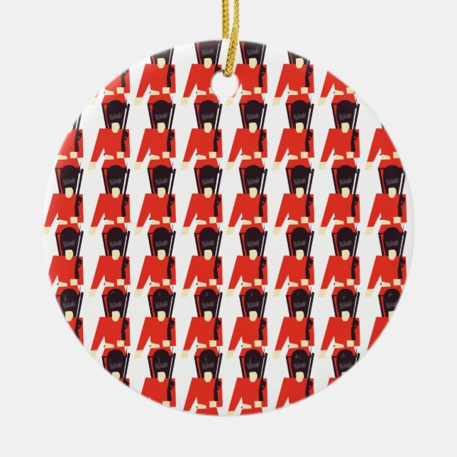 Queens Guard Soldiers Pattern Keramik Ornament (Vorne)