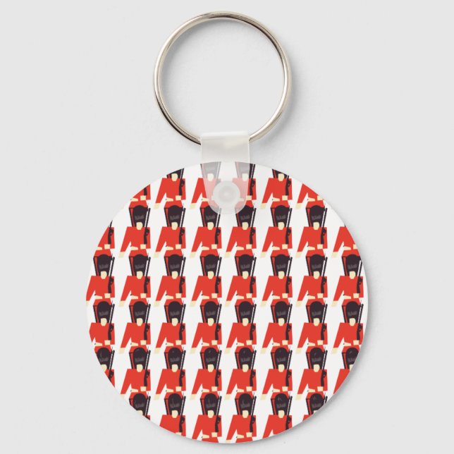 Queens Guard Soldiers Pattern Schlüsselanhänger (Vorderseite)