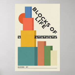 Queens Modernist City Poster