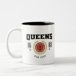 Queens New York 1683 Black Zweifarbige Tasse