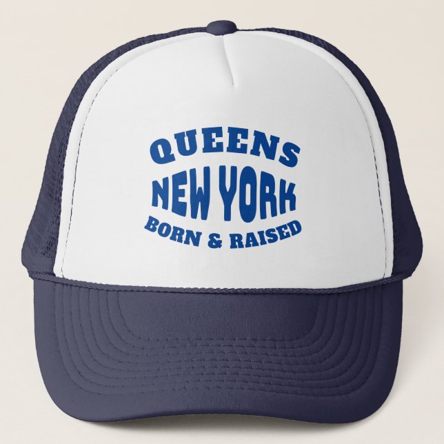 Queens New York Geboren Truckerkappe (Vorderseite)