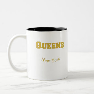 Queens New York Gold Coffee Tasse