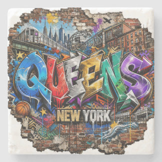 Queens New York Graffiti-Wandkunst Steinuntersetzer