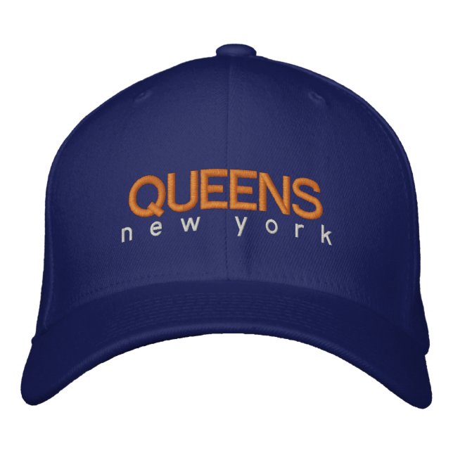 Queens New York Hat Bestickte Kappe (Vorderseite)