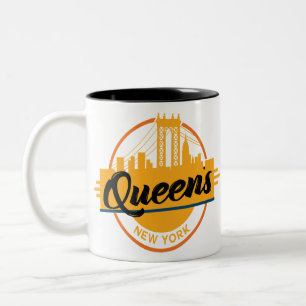 Queens New York Zweifarbige Tasse