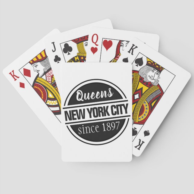 Queens NYC 1897 Spielkarten (Rückseite)