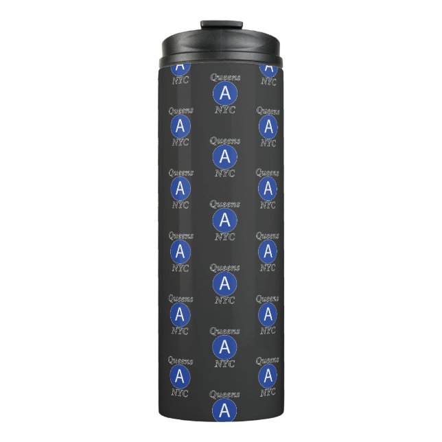 Queens NYC A Train Thermosbecher (Vorderseite)