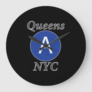 Queens NYC A-Zug Große Wanduhr