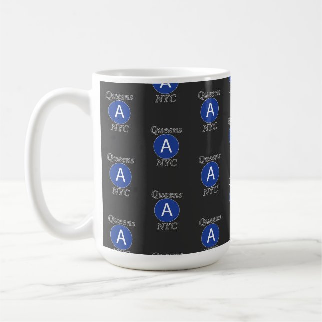 Queens NYC A-Zug Kaffeetasse (Links)